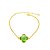 Pulseira inspiração em banho de ouro 18k com trevo em cristal verde - Imagem 1