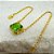 Pulseira inspiração em banho de ouro 18k com trevo em cristal verde - Imagem 3