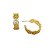 Brinco argola trabalhada em banho de ouro 18k - Imagem 1