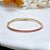Bracelete banhado em ouro 18k cravejados de zircônia rosa - Imagem 3
