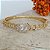 Bracelete banhado em ouro 18k detalhe em elos com zircônias e um cristal - Imagem 3