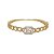 Bracelete banhado em ouro 18k detalhe em elos com zircônias e um cristal - Imagem 1