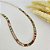 Choker em banho de ouro 18k com zircônias baguetes coloridas - Imagem 3