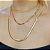 Choker em banho de ouro 18k com zircônias baguetes coloridas - Imagem 2