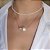 Colar de cristais brancos com brilho e detalhes em ouro 18k - Imagem 2