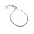 Pulseira regulável cravejada de zircônias banhada em ródio branco com trevo - Imagem 1