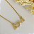 Colar banhado em ouro 18k love com coração com zircônia cristal - Imagem 3