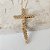 Colar banhado em ouro 18k crucifixo maleável - Imagem 3