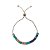 Pulseira regulavel em banho de ródio branco com cristais coloridos - Imagem 1