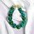 Pulseira de pedras naturais crisocola mesclada azul e verde com fecho e extensor em banho de ouro 18k - Imagem 3