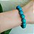 Pulseira de pedras naturais crisocola mesclada azul e verde com fecho e extensor em banho de ouro 18k - Imagem 2