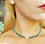 Choker de quartzo verde com ágata mesclada cristais espinélio pérola de agua doce e bolinhas e detalhes em ouro 18k - Imagem 3
