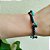 Pulseira elástica de jade verde com cristais azul tiffany e bolinhas em banho de ouro 18k - Imagem 2