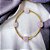 Pulseira elástica banhada em ouro 18k com jade lilás - Imagem 3