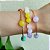 Pulseira elástica em banho de ouro 18k com pedras de jade coloridas - Imagem 2