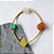 Pulseira elástica em banho de ouro 18k com pedras de jade coloridas - Imagem 3