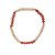 Pulseira elástica de jade em tons de rosa com bolinhas em banho de ouro 18k - Imagem 1