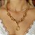 Choker de cristais naturais em tons claros com detalhes em banho de ouro 18k - Imagem 2