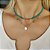 Choker de cristais naturais azul amarelo e rosa com bolinhas e detalhes em banho de ouro 18k - Imagem 2