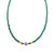 Choker de cristais naturais azul amarelo e rosa com bolinhas e detalhes em banho de ouro 18k - Imagem 1