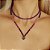 Choker de cristais naturais roxo com detalhes em banho de ouro 18k - Imagem 2
