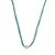 Choker de cristais naturais azul tiffany com pérola shell bolinhas e detalhes em banho de ouro 18k - Imagem 1