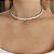 Choker em banho de ródio branco com riviera redonda de zircônias cristais - Imagem 2