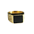 Anel Masculina Ouro 18k Onix Trabalhado - Imagem 1