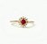 Anel Rubi Oval e Diamantes - Imagem 1
