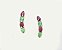Ear Cuff Esmeraldas e Rubis. - Imagem 1