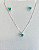 Conjunto Brinco + Colar Verde Tiffany - Imagem 1