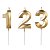 Velas Design de números dourado metalizado 1 unidade - Imagem 1