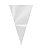 Saco plástico cone transparente 10x15cm 50 Unidades - Imagem 1