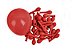 Balão Redondo Liso N°9  C/50 Unidades - Vermelho Paixão - Imagem 1