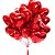 Balão de coração metalizado vermelho 5 Unidades 40cm - Imagem 1