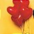 Balão Bexiga de coração Liso vermelho 25 Unidades - Imagem 3