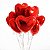 Balão de coração metalizado vermelho 5 Unidades 24cm - Imagem 1