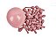 Balão Bexiga Liso N°9 C/50 Unidades - Rosa Chá - Imagem 1