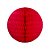 Enfeite Leque De Papel Globo Vermelho 130mm - Decoração - Imagem 1