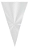 Saquinho Plástico Incolor Cone/trufa 18x30cm C/20 Unidades - Imagem 1