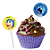 8 Picks Tags Topo Decoração Doces Festa Divertidamente - Imagem 1