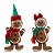 Casal Enfeite Adorno Gingerbread Tecido Multicolorido 7x11x3cm - Imagem 1