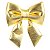Laço De Veludo Luxo Dourado Decoração Natal 20cm - Imagem 1