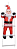 Papai Noel Com Escada Em Tecido 60cm - Enfeite Natalino - Imagem 1