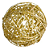Bola De Natal Rattan C/ Glit Ouro 10cm C/6 Unid - Decorativa - Imagem 2