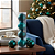Bolas De Natal Em Tubo Azul Teal 12cm C/4 Unid - Decoração - Imagem 1