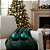 Bolas De Natal Em Tubo Azul Teal 8cm C/6 Unid - Decoração - Imagem 2