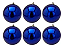 Bolas De Natal Azul Classic Navy 8cm C/6 Unid - Decoração - Imagem 1