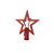 Ponteira Enfeite Estrela Vermelha Para Árvore 20cm - Unid - Imagem 1