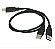 CABO USB 2.0 P/ HD EXTERNO MACHO X 2 USB MACHO - Imagem 1